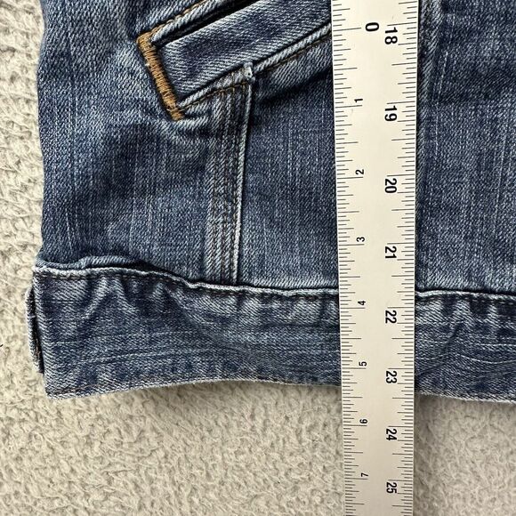 Carhartt Denim Jean Jacket Snap Button WJ001 Outdoor Travel Pockets Women's M - Picture 8 of 8